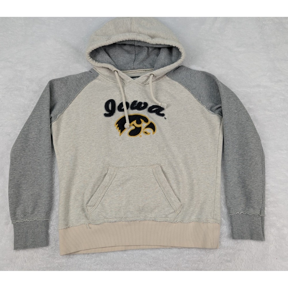 Colosseum Athletics Iowa Hawkeyes Hoodie Size M Sweatshirt Gray/White NCAA
